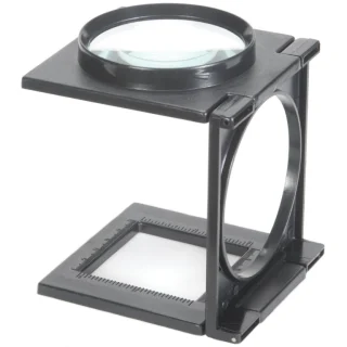 זכוכית מגדלת שולחנית מתקפלת - הגדלה X5 DURATOOL