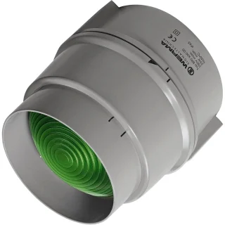 מנורת התראה ירוקה קבועה - (25W , 12V ~ 240V (AC/DC WERMA