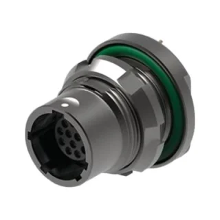 מחבר FISCHER - נקבה לפנל - 10 מגעים - UR01W07 F010S BK1 E2AB FISCHER CONNECTORS