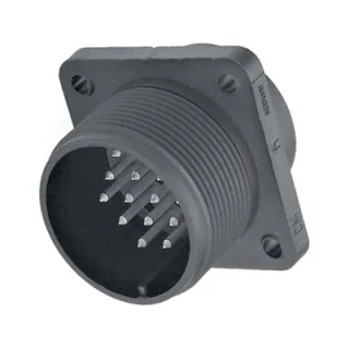 מחבר תעשייתי CM02E20-7P - זכר להלחמה לפנל - 8 מגעים HIRSCHMANN