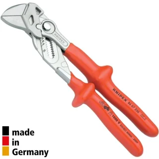 פלייר מבודד מתכוונן (תוכי) מקצועי - KNIPEX 86 07 250 - 250MM KNIPEX