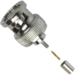 מחבר BNC - זכר ללחיצה לכבל RG178 AMPHENOL