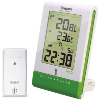 מד טמפרטורה אלחוטי דיגיטלי IN/OUT עם שעון מעורר - RMR331ESU OREGON SCIENTIFIC
