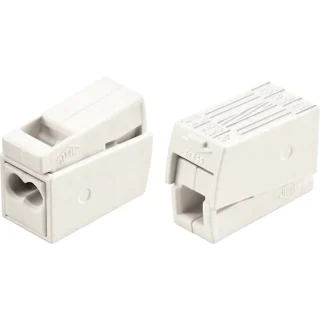 מחבר טרמינל בלוק - CAGE CLAMP 224 - קשיח כפול / גמיש - בידוד לבן WAGO