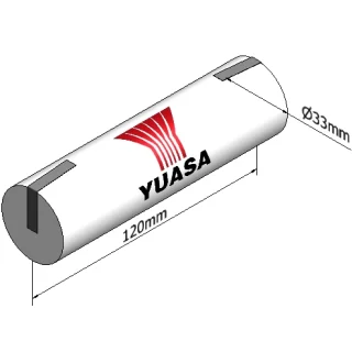 סוללה תעשייתית נטענת - YUASA 2DH4-0T4 - 2.4V 4AH YUASA