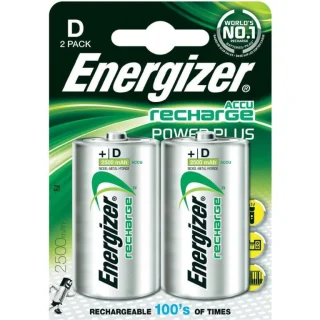 זוג סוללות נטענות - ENERGIZER - D - 1.2V 2500MAH - NIMH ENERGIZER