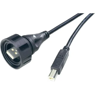 כבל תעשייתי USB - זכר A ← זכר PX0840/A/5M00 - B BULGIN