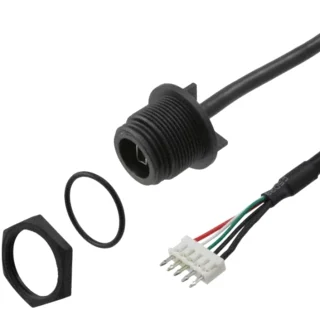 כבל תעשייתי USB - נקבה MINI B ← זכר PX0446 - MOLEX BULGIN