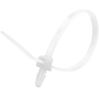 אזיקונים לבנים ננעצים מפלסטיק - 200MM X 4.8MM PRO-POWER