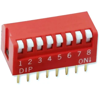 מפסק DIP למעגל מודפס - 7 מעגלים - סדרת DP MULTICOMP