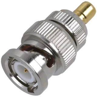 מתאם קואקסיאלי - SMB SOCKET - BNC PLUG AMPHENOL