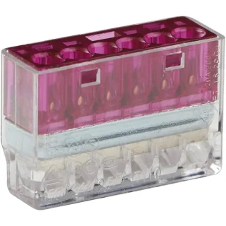 מחבר טרמינל בלוק - TE PUSH GRIP - שישה מגעים TE CONNECTIVITY