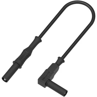כבל בדיקה מבודד - 4MM PLUG ~ 4MM R/A PLUG 1.5M - בידוד שחור TENMA