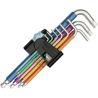 WERA 9PCS BALL POINT METRIC HEXAGON KEY SET - 3950 SPKL/9 SM