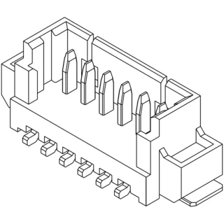 מחבר MOLEX למעגל מודפס - סדרת PICOBLADE - זכר 4 מגעים MOLEX