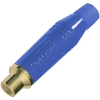 מחבר RCA נקבה להלחמה לכבל - כחול - AMPHENOL AMPHENOL AUDIO