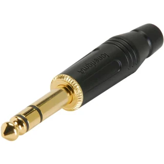 מחבר PL 6.35MM זכר להלחמה לכבל - סטריאו - שחור - AMPHENOL AMPHENOL AUDIO