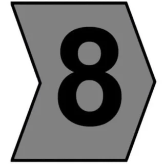 סימוניות ננעצות לכבלים - ספרה 8 - HELAGRIP - 5MM x 4.3MM HELLERMANN TYTON