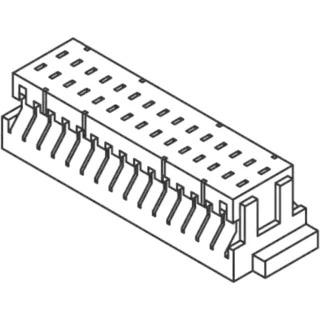 מחבר JST ללחיצה לכבל - סדרת SHD - נקבה 50 מגעים JST