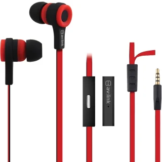 AV:LINK STEREO EARPHONES WITH INLINE MICROPHONE - 100 SERIES