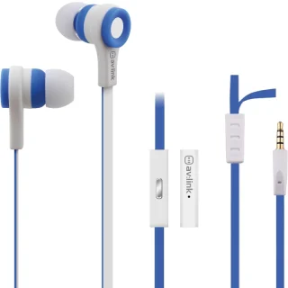 AV:LINK STEREO EARPHONES WITH INLINE MICROPHONE - 100 SERIES