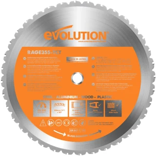 EVOLUTION 2000W MULTI-PURPOSE CHOP SAW - RAGE 2