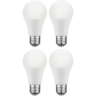 רביעיית נורות DAYLIGHT LED 11W - הברגה E27 - עדשה חלבית PRO-ELEC