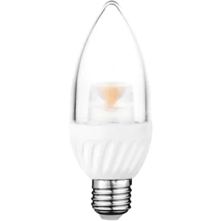 נורת WARM WHITE LED 5W - הברגה E27 - עדשת נר שקופה PRO-ELEC
