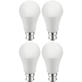 רביעיית נורות COOL WHITE LED 11W - חיבור B22 - עדשה חלבית PRO-ELEC