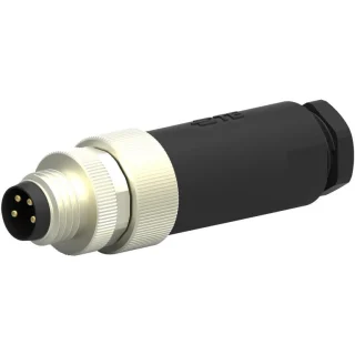 מחבר M8 לסנסור - זכר להברגה לכבל - 4 מגעים TE CONNECTIVITY