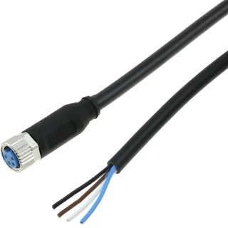 כבל לסנסורים - נקבה M8 - ארבעה מגעים - 1.5 מטר TE CONNECTIVITY