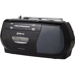 GROOV-E PORTABLE AM/FM RADIO WITH CASSETTE PLAYER - GVPS575