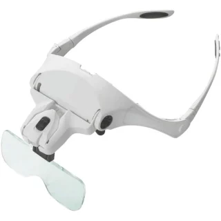 משקפי הגדלה עם 5 עדשות מתחלפות ותאורת MODELCRAFT LC1780 - LED MODELCRAFT