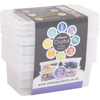 סט 4 קופסאות אחסון - WHAM CRYSTAL 2L WHAM