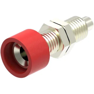 שקע בננה 4MM להברגה לפנל - בידוד שחור - TENMA 72-14136 TENMA