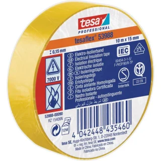 איזולירבנד מקצועי צהוב - TESA 53988 - 19MM X 25M TESA