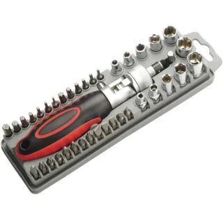 ידית מברג קומפקטית עם מנגנון ראצ