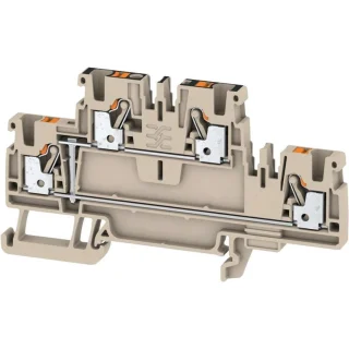 מחבר טרמינל בלוק לפס דין - 4WAY , 2.5MM² , 24A , 800V , GREY WEIDMULLER