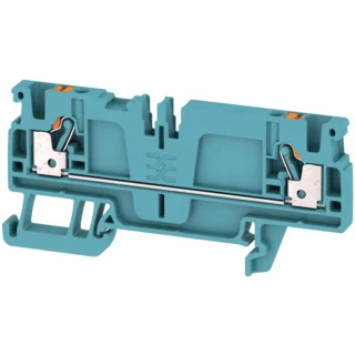 מחבר טרמינל בלוק לפס דין - 2WAY , 2.5MM² , 24A , 800V , BLUE WEIDMULLER