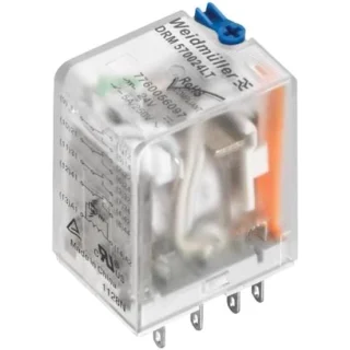 ממסר אלקטרוני לתושבת לפס דין - 24VDC 4C/O 5A WEIDMULLER