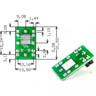 לוח מתאם לרכיבי TO-252-3 ~ DIP - SMD ROTH ELEKTRONIK