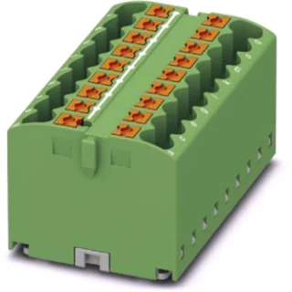 מחבר טרמינל בלוק - PTFIX 18X2,5 GN - 18 POLE , 24A , 500V PHOENIX CONTACT