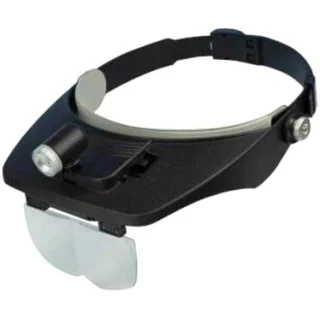 משקפי הגדלה עם 4 עדשות מתחלפות ותאורת LC1764 - LED LIGHTCRAFT