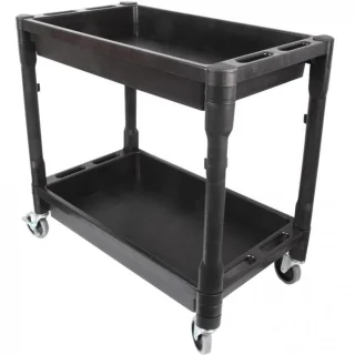 עגלת שירות HD מפוליפרופילן - 2 מדפים - DURATOOL D03236 DURATOOL