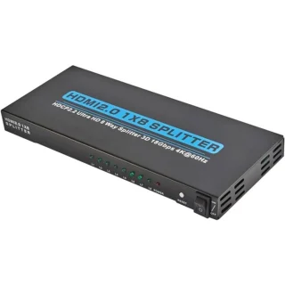 מפצל אקטיבי 8PORT , 3D & 4K UHD 60HZ , HDCP 2.2 - HDMI 2.0 PRO-SIGNAL
