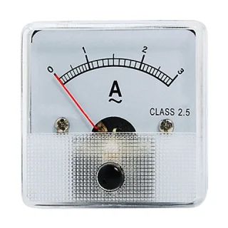 מד זרם (אמפרמטר) אנלוגי - 81MM X 81MM , 0-10A MULTICOMP