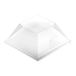 רגליות גומי שקופות נדבקות - פרופיל מרובע - 12.7X5.8 מ