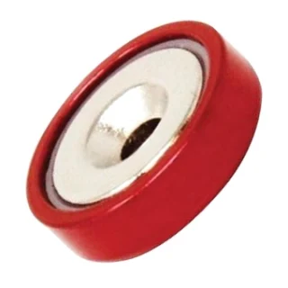 מגנט - NEODYMIUM POT - RED - 60MM X 15MM ECLIPSE MAGNETICS