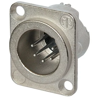 מחבר XLR זכר להלחמה לפנל - 5 מגעים - NEUTRIK NC5MD-LX NEUTRIK