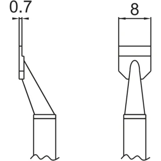ראש מלחם (פינצטה חמה) - HAKKO T16-1006 - SOP 8MM HAKKO